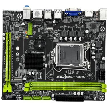 Imagem de Placa Mãe LGA 1151 32GB RAM DDR4 Intel H310 4 portas SATA III USB 3.0 HDMI e Ethernet Gigabit Aitek DELTA-H310M2K