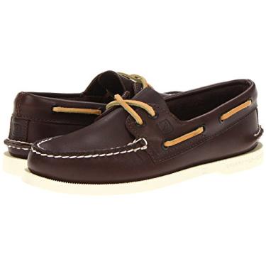 Imagem de Sperry Sapato náutico masculino autêntico original com 2 furos, marrom clássico, 38 estreito, Marrom clássico, 8 Narrow