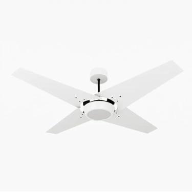 Imagem de Ventilador de Teto Natuvent Callis Led 4 Pás Madeira Branco 3000k Branco Quente (220, Volts)