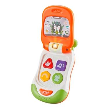 Imagem de DM Toys Telefone Celular Flip Baby Luz e Música Cores Sortidas