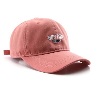 Imagem de VPTMRP Boston Hat Boné de beisebol macio unissex boné de caminhoneiro ajustável, rosa, M-G