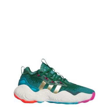 Imagem de adidas Tênis de basquete TRAE Young 3, Team Verde escuro/dourado metálico/ártico, 43