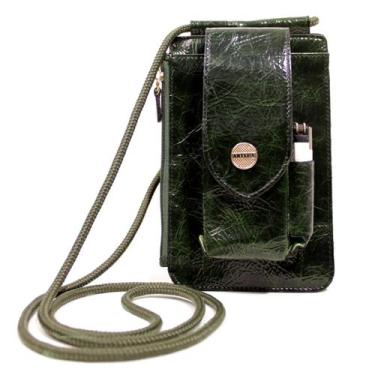 Imagem de Bolsa Transversal Cigarreira em Couro Artlux 9057, Verde escuro