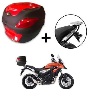 Imagem de Baú 41 litros Awa Proos com Bagageiro para CB 500X 2013-2023, Vermelho