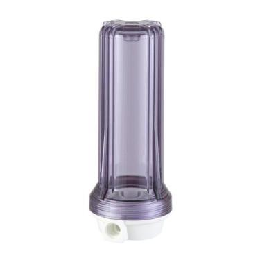 Imagem de Carcaça Transparente 9.3/4" p filtro de água  rosca de 1/2'' - BBI