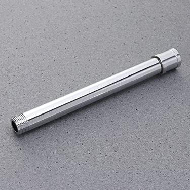 Imagem de Tubo de extensão de braço de chuveiro de 20 cm de comprimento, uso de tubo de aço inoxidável (prata), prata