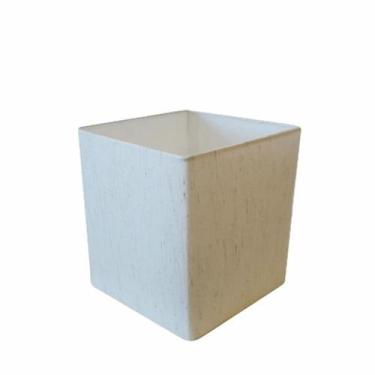 Imagem de Cúpula em tecido quadrada abajur luminária cp-4224 16/16x16cm linho be