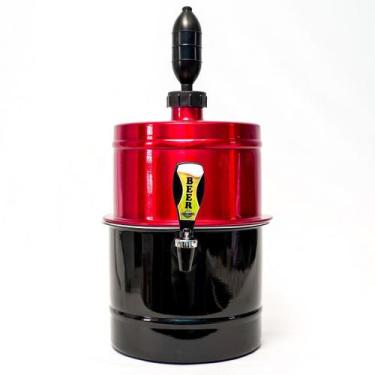Imagem de Chopeira 100% Alumínio Vermelha E Preta Cabe 7 Garrafa 600ml - BEER CH