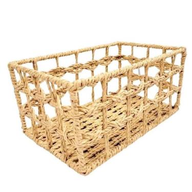 Imagem de Cesta Decorativa Ikolen de Fibra Natural - 26x16x12cm - 1 unidade - Ri