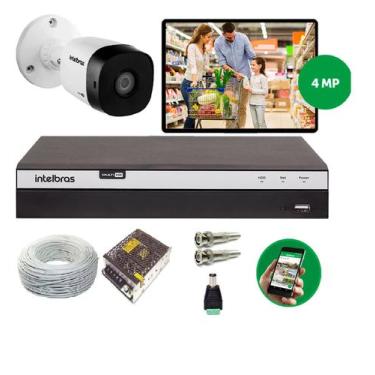 Imagem de Kit CFTV Intelbras HD 1 Câmeras VHC 1120B DVR MHDX 3004c S/HD