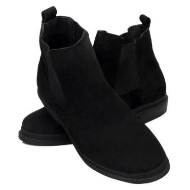 Imagem de Botina Masculina em Couro Bota Country de Montaria - VRSTORE, Preto, 3