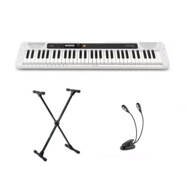 Imagem de Teclado Casio Casiotone CT-S200 WH Suporte e Luminária Kit