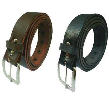Imagem de Kit 2 Cintos De Couro Soleta Resistente Durável Fabricação Própria - A