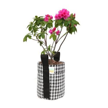 Imagem de Vaso De Plantas Decorativo 7 Litros Tela Moderno - King Pot, Branco e 