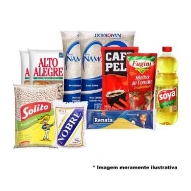 Imagem de Cesta Básica de Alimentos com 10 Itens de Alta Qualidade - Nacional