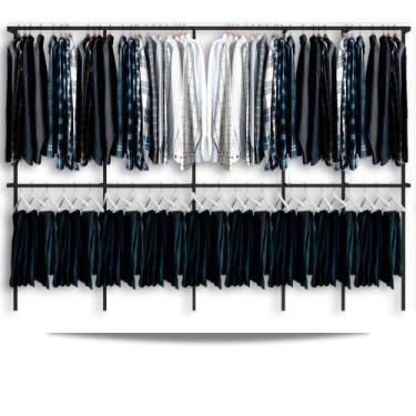 Imagem de Arara de parede - 4,00m Smart black - Casa Expressa