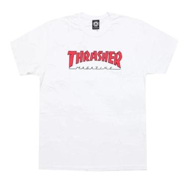 Imagem de Camiseta Thrasher Magazine Outlined Branca-Masculino
