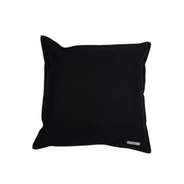 Imagem de Capa de almofada em pesponto 45 cm x 45 cm preta - Banana Bananeira