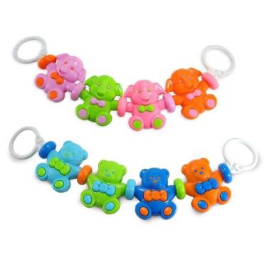 Imagem de Móbile Para Carrinho de Bebê Bichinhos Pais e Filhos 7820