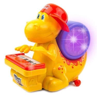 Imagem de Brinquedo Dinossauro Baby Com Piano E Tambor com Luzes e Músicas - toy