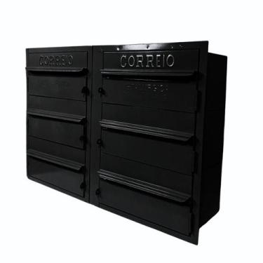 Imagem de Caixa de Correio Condominio 6 Módulos Tamanho 15x50x36 Aço - Nossa Kas