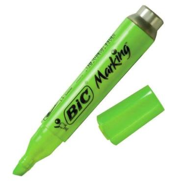 Imagem de Pincel Marca Texto Marking Fluorescente Verde 1 UN Bic