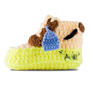 Imagem de Diaper Book Club Tênis de bebê de crochê Hypebeast para cabeças de tênis infantis, botas macias para meninos e meninas, moda infantil de grife, respirável e confortável, Volt, 3-6 Meses