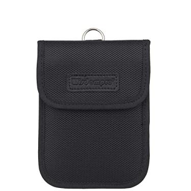 Imagem de Wisdompro Bolsa Faraday para chaveiro WP4694, protetor de porta-chaves RFID, bloqueio de sinal de carro, protetor de gaiola Faraday, bolsa antirroubo, bloqueador de capa anti-hacking - Preto