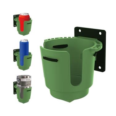 Imagem de Suporte universal de copos de vários tamanhos, suporte de garrafa de cerveja/lata/bebida/vinho para chuveiro, pode conter canecas para carros, caminhões, trailers, vans, barcos (verde, grande)