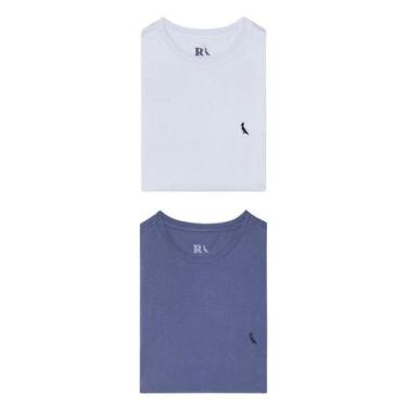 Imagem de Kit 2 Camisetas Gota Marinho E Branca Pica Pau Bordado Reserva, Marinh