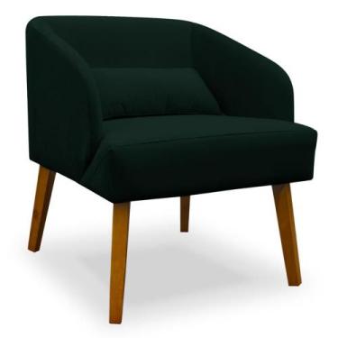 Imagem de Poltrona Decorativa para Sala de Estar Lara Suede - Porto Decor, Verde