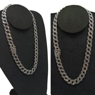 Imagem de Corrente Ice Cuban Cravejado Zircônia AAA+ Brilho Preteado - Lomany Co