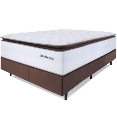 Imagem de Cama Box King Colchão Molas Ensacadas com Pillow Top Extra Conforto 193x203x72cm - Premium Sleep - BF Colchões