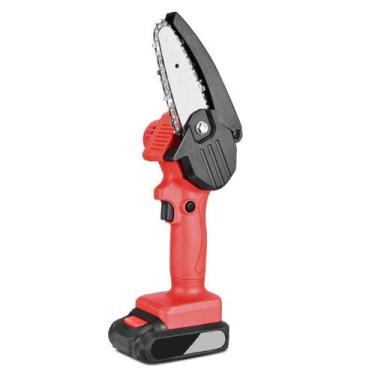 Imagem de Mini Motosserra Elétrica Bateria Bivolt 24v Vermelha - IMPORTWAY