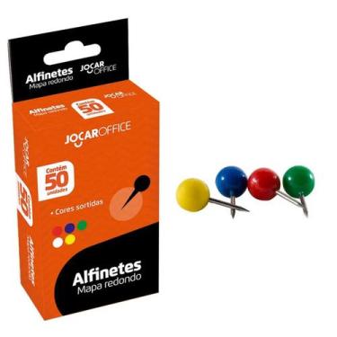 Imagem de Alfinete Mapa Redondo Cx/50 Und Jocar Office