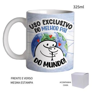 Imagem de Caneca 325ml Pais Flork Uso Exclusivo Do Melhor Pai Do Mundo - LARANJA
