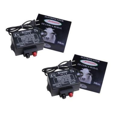 Imagem de Kit 2 Eletrificador Rural Cerca Elétrica 30 Km Bivolt - FAZENDEIRO