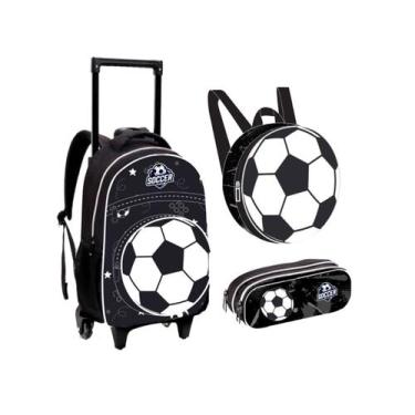 Imagem de Kit Escolar Futebol Jogo Carrinho Lancheira Estojo FTCK102 - ello