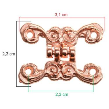 Imagem de Dobradiça Borboleta Pequena 4 Peças Decoração Caixas Artesanato Mdf - 