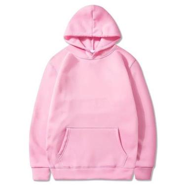 Imagem de Moletom Canguru Liso Blusa de Frio Capuz e Bolso Masculino e Feminino 