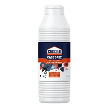 Imagem de Cola para artesanato Cascorez 1kg branca com secagem transparente