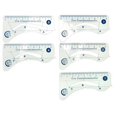 Imagem de Kit De Moldes Com Régua Para Desenho Na Sobrancelha - Santa Clara