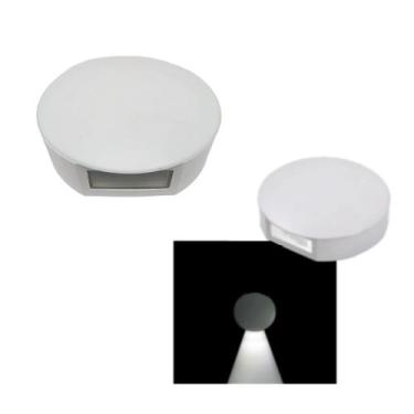 Imagem de Arandela Luminária Slim Redonda 1 Facho Branca Parede G9 - Plaslumi