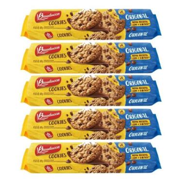 Imagem de Biscoito Cookies De Chocolate Bauducco Original Kit 5, Biscoito cookie