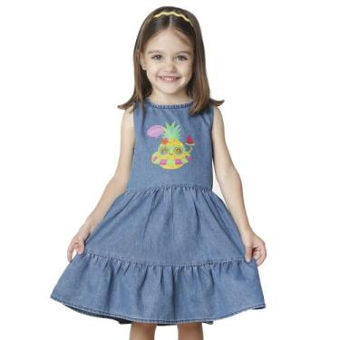 Imagem de Vestido Infantil Look Jeans Regata Jeans, 01