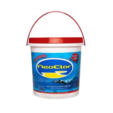 Imagem de Cloro Granulado Orgânico Economic 10kg Para Tratamento E Limpeza De Piscina Azulejo Vinil Fibra Neoclor
