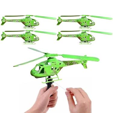 Imagem de 5 Helicóptero Voa Corda Brinquedo e Lançador Lojista