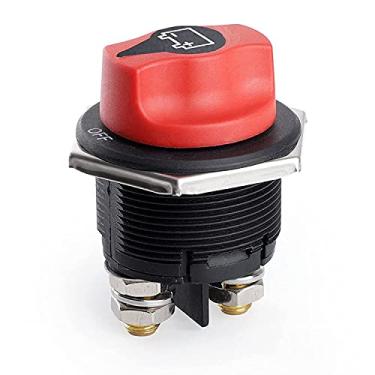 Imagem de IRYNA Interruptor Isolador de Bateria de Carro 12-48 V Máx. 32 V 200 A Cont 300 A Int Interruptor de Desconexão de Energia Interruptor de Corte/Desligamento Mestre de Bateria para (, 200A Preto)