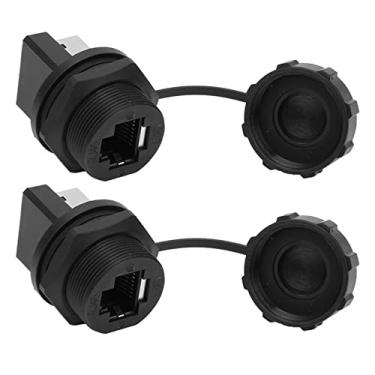 Imagem de Acoplador RJ45, Conector RJ45 à Prova D'água Adaptador de Soquete IP67 para Cabo Categoria 5 6 Com Retardador de Chama V 0, para Display LED, Sistemas de Monitoramento de