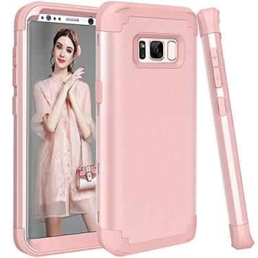 Imagem de Capa de telefone para Samsung Galaxy S8 Plus capa rígida à prova de choque de silicone macio híbrido três camadas acessórios para células protetoras resistentes Glaxay S8plus S 8 8 plus 8S Edge S8+